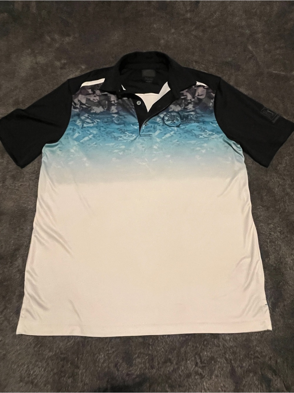 Greg Norman Collection WM Phoenix Open Golf Polo Blue Ombre Performance Size S